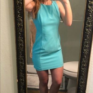 Cute Tiffany blue dress with bow on back!